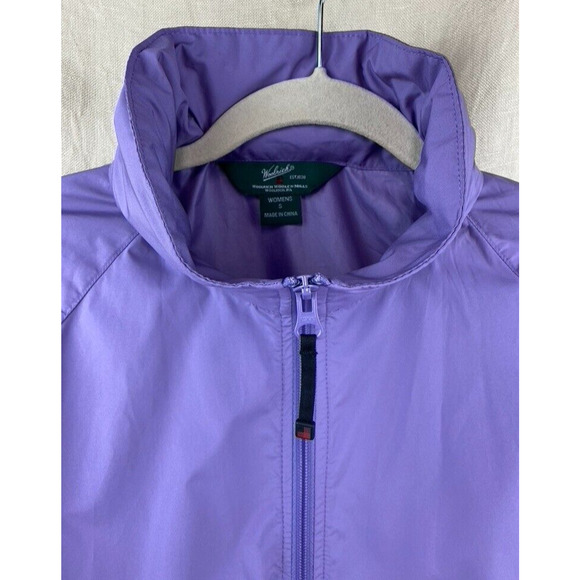 Woolrich Full Zip Hooded Windbreaker Jacket Lightweight Womens Purple Size Small - Picture 9 of 9